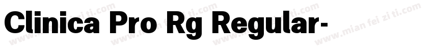 Clinica Pro Rg Regular字体转换